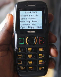 a phone SMS describes ebola symptoms